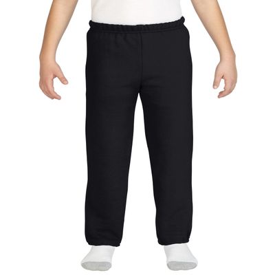 Fashion Gildan 18200B Youth Fleece Pants Black Medium
