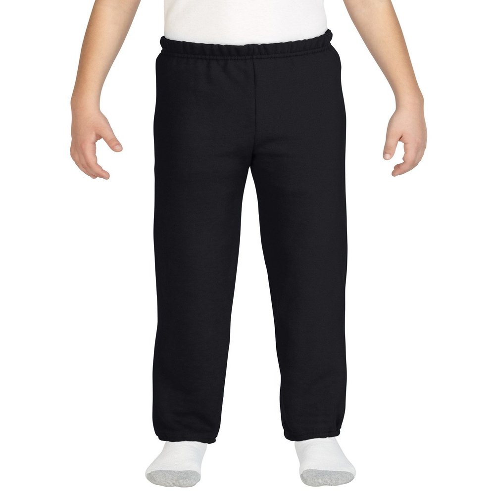 Fashion Gildan 18200B Youth Fleece Pants Black Medium
