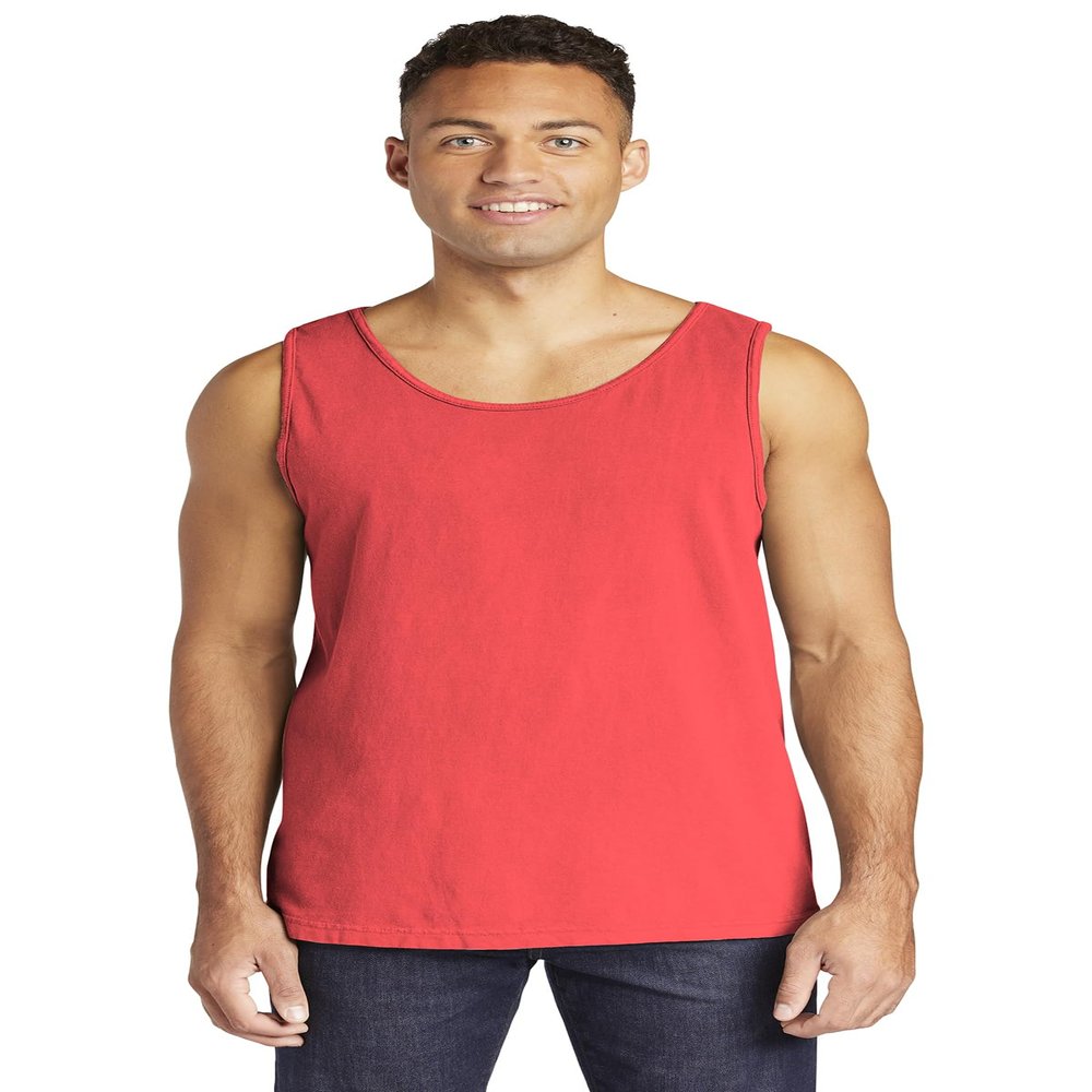 Comfort Colors Chouinard 9360 Adult Garment-Dyed Tank Top Red Orange Medium
