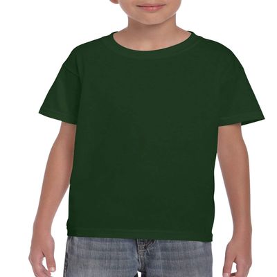 Fashion Gildan 8000B Youth Tee Forest Green X-Small