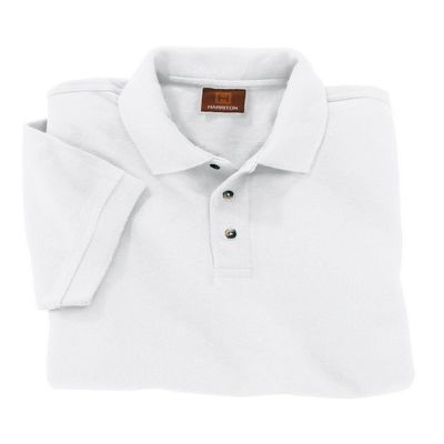 Harriton M200 Mens Ringspun Cotton Pique S-Sleeve Polo White XX-Large