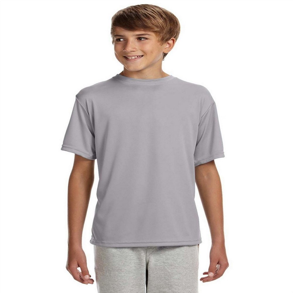 A4 NB3142 Youth Cooling Performance Tee Silver X-Large