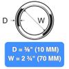 MarineNow Stainless Steel Round Ring 316 Marine Grade 3/8" x 2 3/4" (10mm x 70mm), 10-Pack view 3