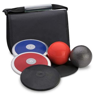 Track Emporium Five Star High School Boy's Discus & Shot Put Value Package. Meets All NFHS Specifications. Competition and Practice Economy Set.