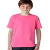 Fashion Gildan 5000B Youth 100% Cotton Tee Safety Pink X-Large view 1