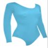 Sookie Active Basic Long Sleeve Leotard (LIGHT BLUE, Ladies Small) view 2