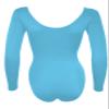 Sookie Active Basic Long Sleeve Leotard (LIGHT BLUE, Ladies Small) view 3