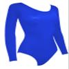 Sookie Active Basic Long Sleeve Leotard (ROYAL, Ladies X-Large) view 2