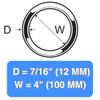 Stainless Steel Round Ring 316 Marine Grade by MarineNow (7/16" x 4" (12mm x 100mm), 5-Pack) view 3