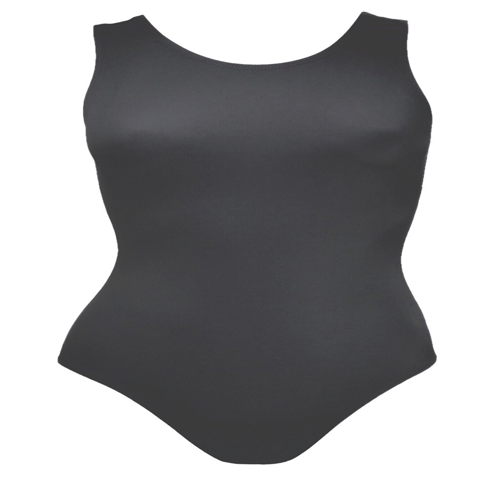 Sookie Active Basic Tank Leotard (CHARCOAL, Ladies 3X-Large)