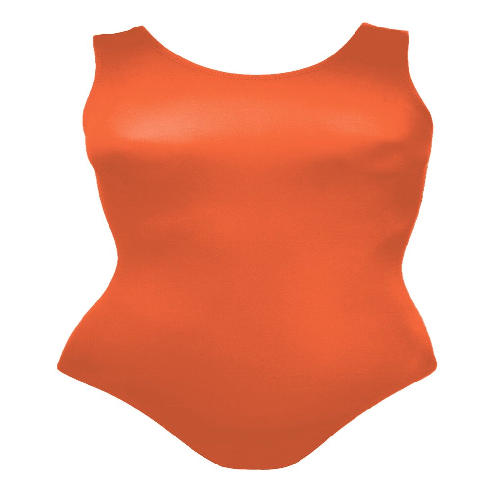 Sookie Active Basic Tank Leotard (ORANGE, Ladies 2X-Large)