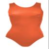 Sookie Active Basic Tank Leotard (ORANGE, Ladies 2X-Large) view 1