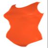 Sookie Active Basic Tank Leotard (ORANGE, Ladies 2X-Large) view 2