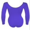 Sookie Active Basic Long Sleeve Leotard (LAVENDER, Ladies X-Large) view 3