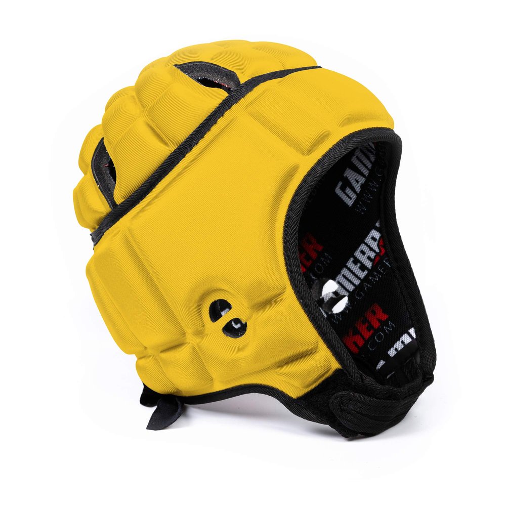 GB Multi-Sport Protective Headgear GB-11-02 (Athletic Yellow, Medium), Soft-Shell Helmet for Various Sports, Protective Sports Gear with Superior Ventilation Design - GameBreaker