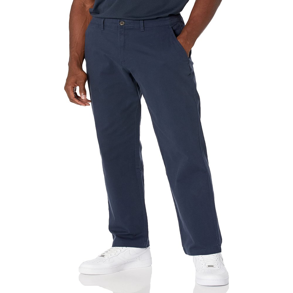 Amazon Essentials Men's Classic-Fit Casual Stretch Chino Pant, Dark Navy, 35W x 28L