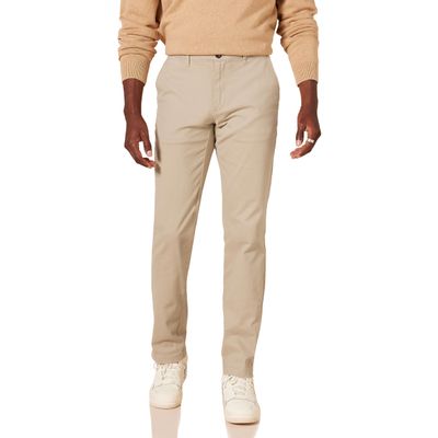 Amazon Essentials Men's Relaxed-Fit Casual Stretch, Khaki, 32W x 34L