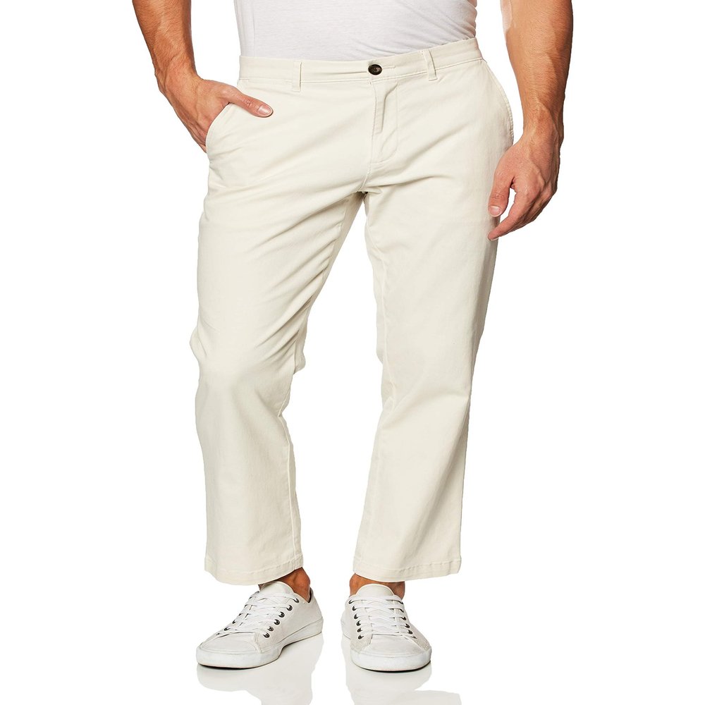 Amazon Essentials Men's Classic-Fit Casual Stretch Chino Pant, Stone, 35W x 29L