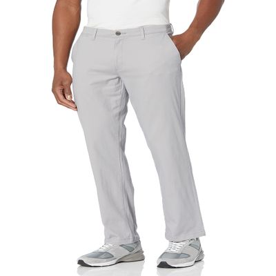 Amazon Essentials Mens Straight-Fit Casual Stretch Chino Pants, Grey, 36W x 31L