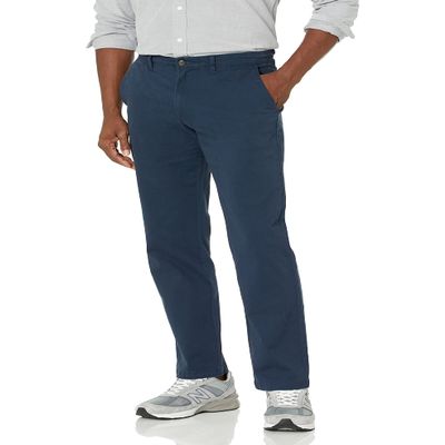 Amazon Essentials Mens Straight-Fit Casual Stretch Chino Pants, Dark Navy, 36W x 28L