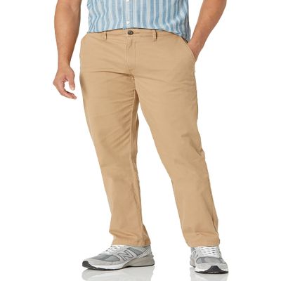Amazon Essentials Mens Straight-Fit Casual Stretch Chino Pants, Mushroom Brown, 33W x 29L