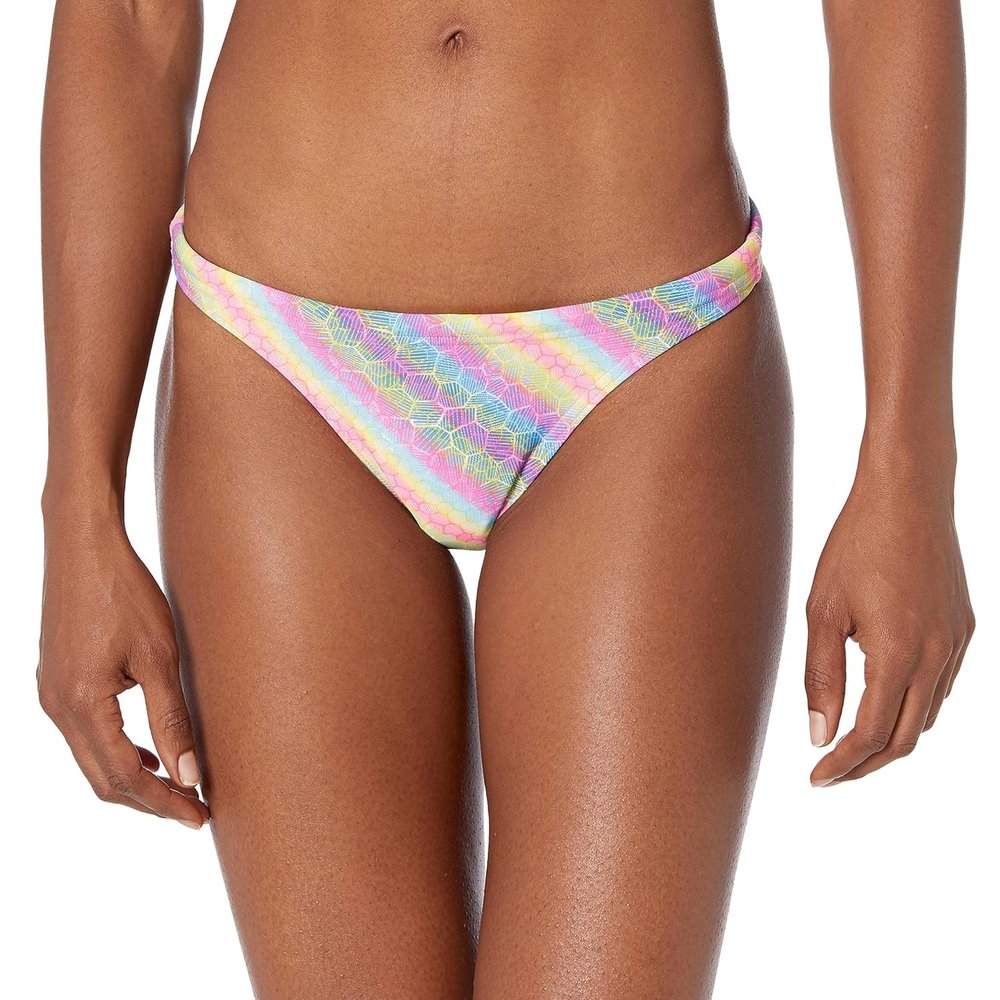 ARENA Rulebreaker Free Brief Bikini Bottoms Athletic Sport Swimsuit for Women, Paparazzi, Large