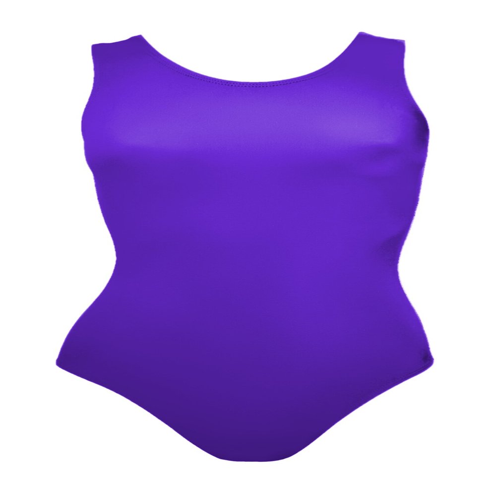 Sookie Active Basic Tank Leotard (PURPLE, Ladies 2X-Large)