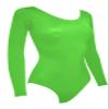 Sookie Active Basic Long Sleeve Leotard (LIME, Ladies 3X-Large) view 2