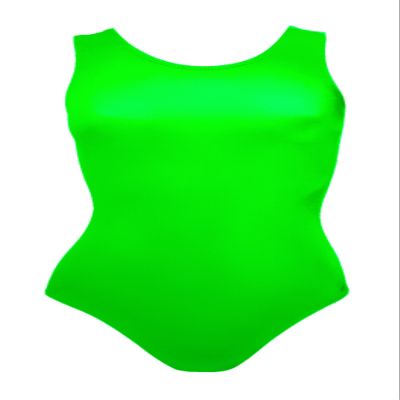 Sookie Active Basic Tank Leotard (LIME, Ladies Medium)