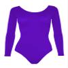 Sookie Active Basic Long Sleeve Leotard (PURPLE, Ladies 3X-Large) view 1