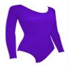 Sookie Active Basic Long Sleeve Leotard (PURPLE, Ladies 3X-Large) view 2