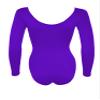 Sookie Active Basic Long Sleeve Leotard (PURPLE, Ladies 3X-Large) view 3