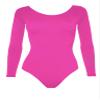 Sookie Active Basic Long Sleeve Leotard (HOT PINK, Ladies X-Large) view 1