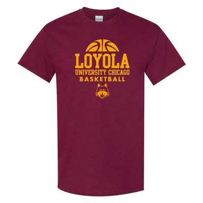 UGP Campus Apparel AS08 - Loyola University Chicago Ramblers Basketball Hype T-Shirt - 2X-Large - Maroon