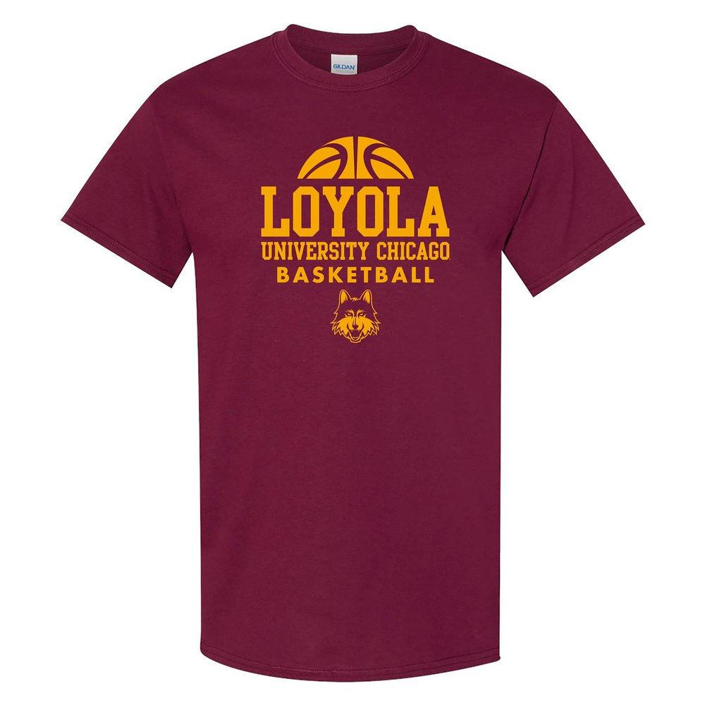 UGP Campus Apparel AS08 - Loyola University Chicago Ramblers Basketball Hype T-Shirt - 2X-Large - Maroon