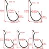 30pcs Fishing Hook Wide Gap Jig Fishing Hook Set Bass Hook Offset Worm Hooks (4/0) view 3