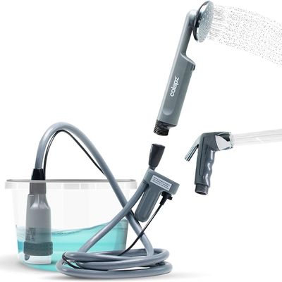 Colapz 12V Camping Shower Pump  High Pressure Portable USB Rechargeable Outdoor Shower for Camping, Caravan, RV, Beach, Dog Wash & Bike Cleaning