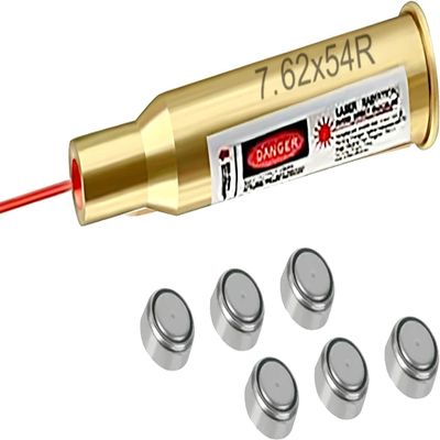 360 Tactical Red Dot 7.62x54R Laser Bore Sighter Boresight Hunting Tool 7.62 x 54r Cartridge Bore Sight Red Laser boresighter Red Dot 7.62x54R Laser Bore Sighter Boresight Hunting Tool