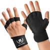 MAVA Open Gym Gloves for Men & Women; Padded Weight Lifting Gloves with Wrist Support for Comfort, Protection; Strong-Grip Fingerless Design for Men & Women; Anti-Sweat Gym Accessories view 1