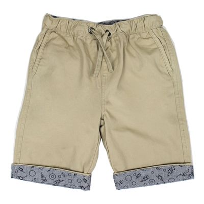 Bienzoe Cotton Casual Boy Shorts: Elastic Waist Bermuda - Kids Aged 4-13 Years Breathable Fit for Summer School Everyday Wear Khaki Size 12