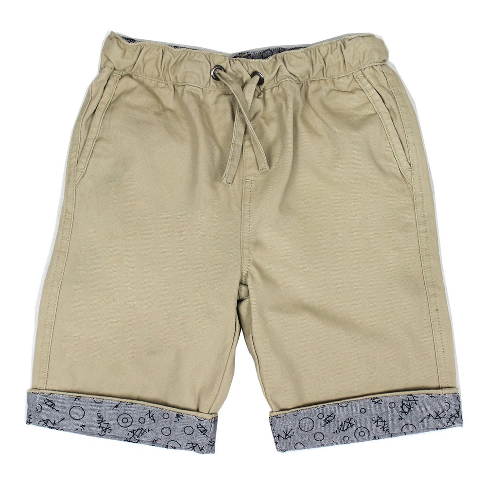 Bienzoe Cotton Casual Boy Shorts: Elastic Waist Bermuda - Kids Aged 4-13 Years Breathable Fit for Summer School Everyday Wear Khaki Size 12
