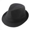 Queenbox Child Linen Fedora Hat Boy Girl Jazz Cap Kids Straw Sun Cowboy Hat Black view 1