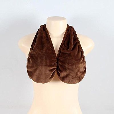 Plus Size Tops Crops for Summer Women Sexy Boob Sweat Fitness Women Solid Color, (Color - Brown, Size - M)