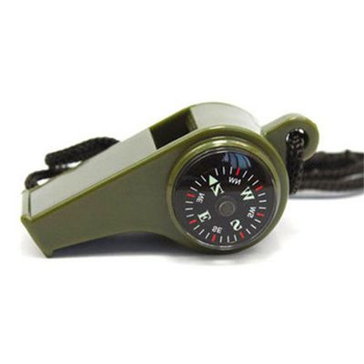 Baost 3 in 1 Outdoor Camping Hiking Emergency Survival Gear Whistle with Compass Thermometer for Camping Hiking Sports Dog Training