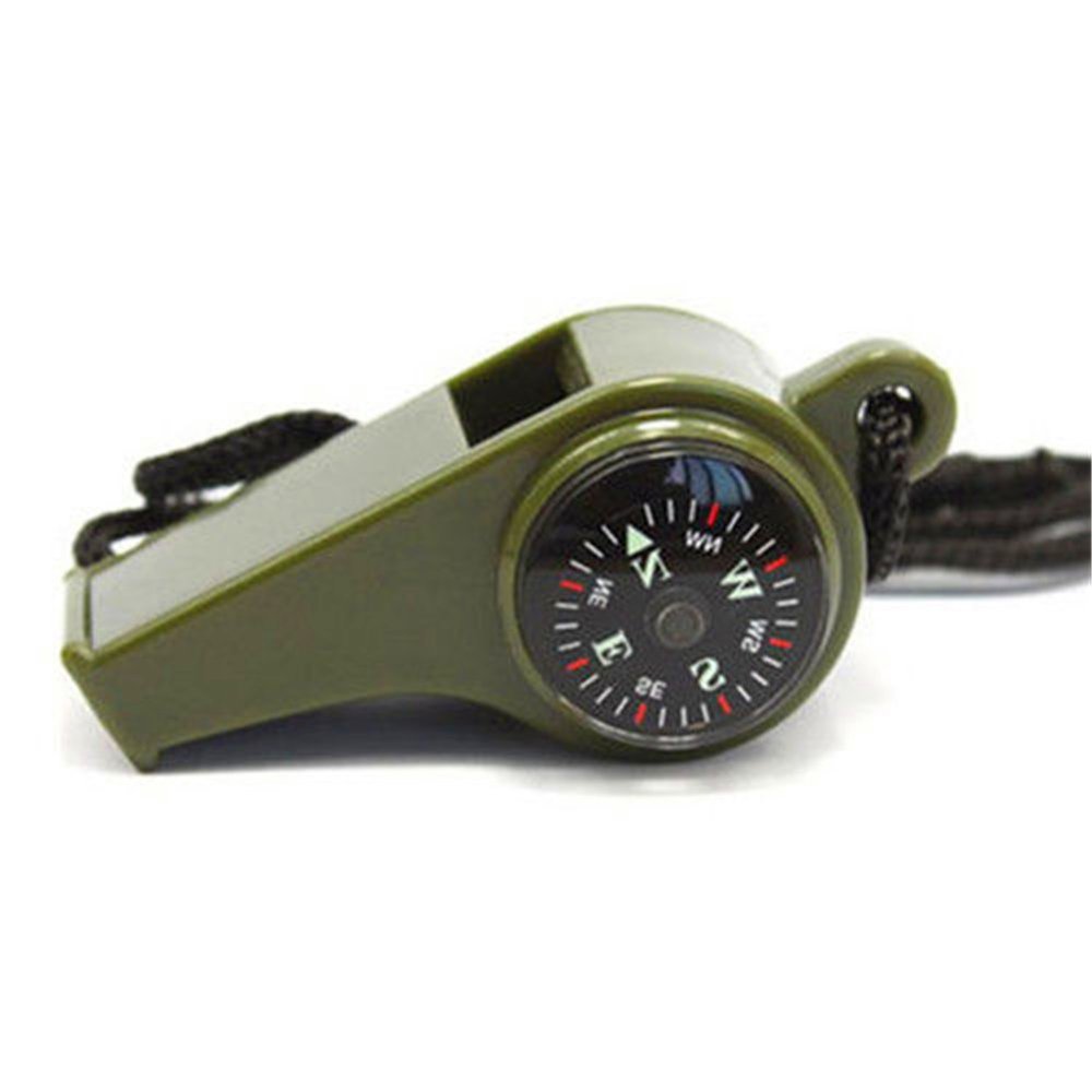 Baost 3 in 1 Outdoor Camping Hiking Emergency Survival Gear Whistle with Compass Thermometer for Camping Hiking Sports Dog Training