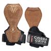 2018 Cobra Grips Flex Model Weight Lifting Gloves Heavy Duty Straps Alternative Power Lifting Hooks Best for Deadlifts with Padded Wrist Wrap Support Bodybuilding (Large, Brown Leather) view 1