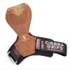2018 Cobra Grips Flex Model Weight Lifting Gloves Heavy Duty Straps Alternative Power Lifting Hooks Best for Deadlifts with Padded Wrist Wrap Support Bodybuilding (Large, Brown Leather) view 2