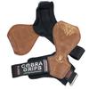 2018 Cobra Grips Flex Model Weight Lifting Gloves Heavy Duty Straps Alternative Power Lifting Hooks Best for Deadlifts with Padded Wrist Wrap Support Bodybuilding (Large, Brown Leather) view 4