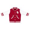 Creative Knitwear College Baby NCAA Officially Licensed Letterman Varsity Jacket - Oklahoma Logo - Crimson - 3-6 Months view 1