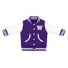 Creative Knitwear College Baby NCAA Officially Licensed Letterman Varsity Jacket - Washington Logo - Purple - 3-6 Months view 1